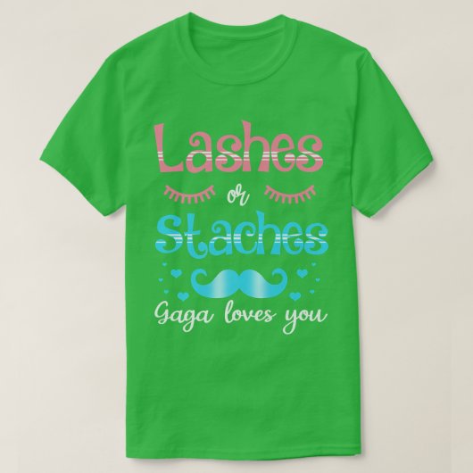 Gaga愛する女性の性別を明かす点字または散策 Tシャツ (デザイン正面)