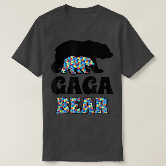 Gaga Bear Autism Awareness Tシャツ (デザイン正面)