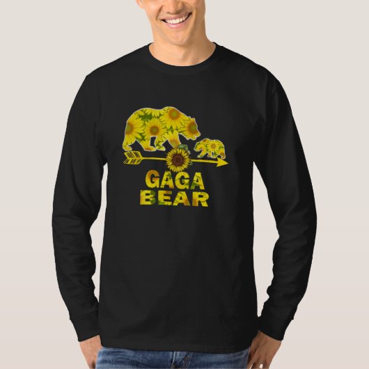Gaga Bear Sunflowers Sunflowers For Women Men Tシャツ (正面)