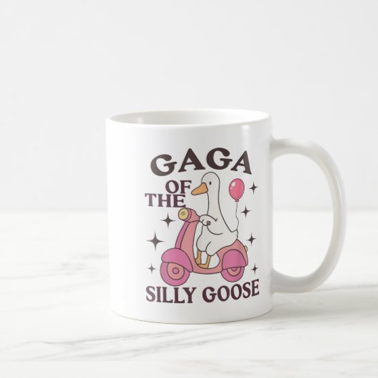 Gaga Goose On The Loose Funny Birthday Matching Fa コーヒーマグカップ (右)