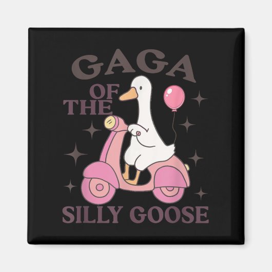 Gaga Goose On The Loose Funny Birthday Matching Fa マグネット (正面)