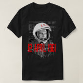 Gagarin Cosmonautics Day 60th Anniversary Space As Tシャツ (デザイン正面)