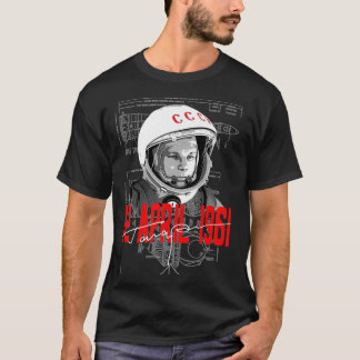 Gagarin Cosmonautics Day 60th Anniversary Space As Tシャツ