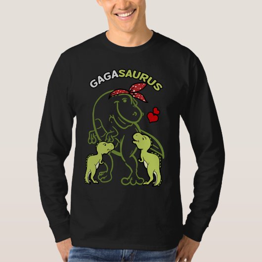 Gagasaurus Gaga 2 Kids Dinosaur Mother's Day Tシャツ (正面)