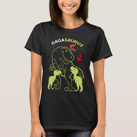 Gagasaurus Gaga 2 Kids Dinosaur Mother's Day Tシャツ (正面)