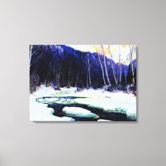 Gagnon - 河の解氷, 美術品 キャンバスプリント (正面)