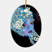 GAIAマザーアース異教のファンタジーアートby LeahG セラミックオーナメント (正面)