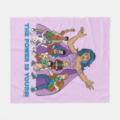 Gaia and the Planeteers Graphic フリースブランケット (正面(横))