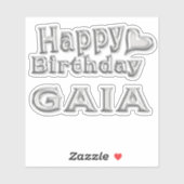 Gaia Happy Birthday silver Aufkleber Sticker シール (シート)