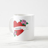 Gàidhlig in love heart Scottish Gaelic コーヒーマグカップ (正面左)