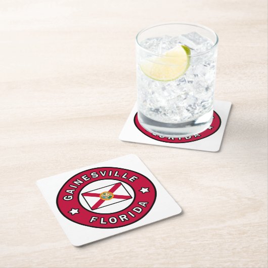 Gainesvilleフロリダ スクエアペーパーコースター (インサイチュ)