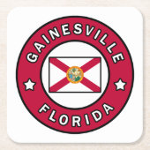 Gainesvilleフロリダ スクエアペーパーコースター (正面)