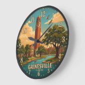 Gainesville Florida ラージ壁時計 (傾斜)