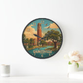 Gainesville Florida ラージ壁時計 (ホーム)