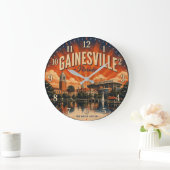 Gainesville Florida Sunshine State College Town  ラージ壁時計 (ホーム)