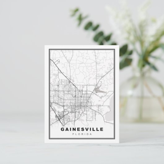 Gainesville Map ポストカード (スタンド正面)