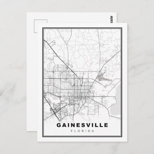 Gainesville Map ポストカード (正面/裏面)