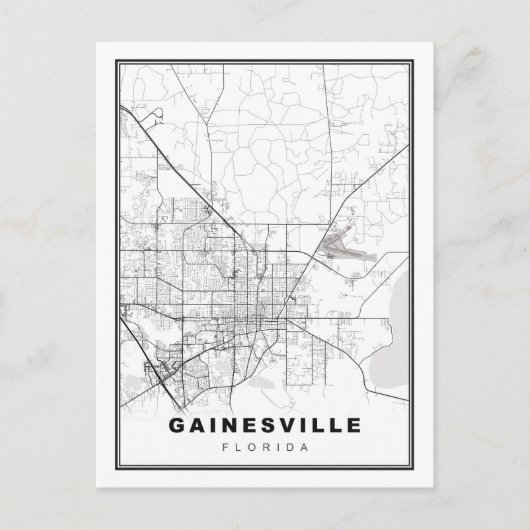 Gainesville Map ポストカード (正面)