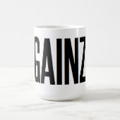 Gainzのトレーニングのエクササイズの重量挙げの引用文 コーヒーマグカップ (中央)