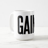 Gainzのトレーニングのエクササイズの重量挙げの引用文 コーヒーマグカップ (正面左)
