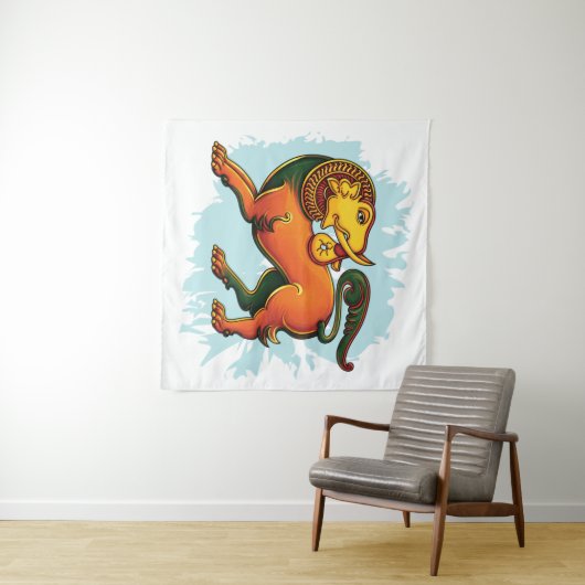 Gajasinha – Mythical Guardian of Strength タペストリー (インサイチュ(横))