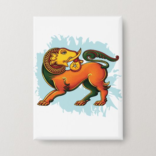 Gajasinha – Mythical Guardian of Strength 缶バッジ (正面)