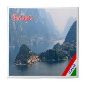 GAL015 BELLAGIO，コモ湖，イタリア， タイル (正面)