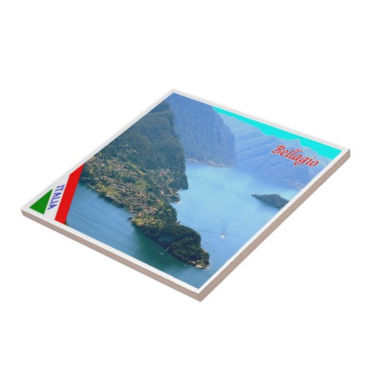 GAL016 BELLAGIO，コモ湖，イタリア， タイル (側面)