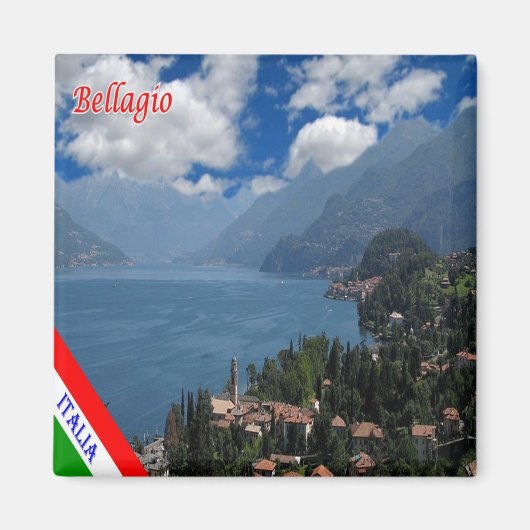 GAL017 BELLAGIO, Lake Como，イタリア，冷蔵庫 マグネット (正面)