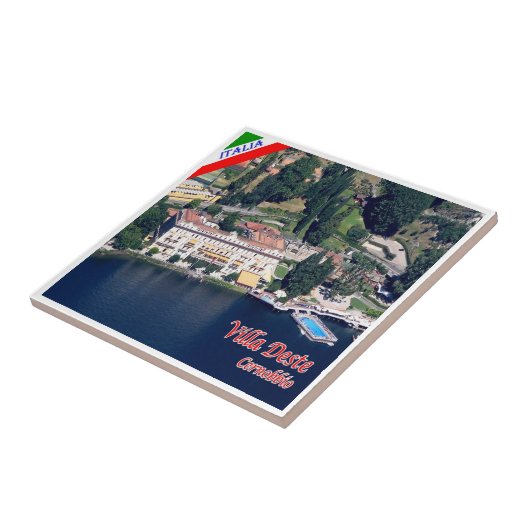 GAL027 CERNOBBIO, Lake Como，イタリア， タイル (側面)