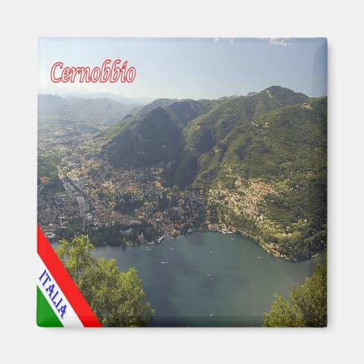 GAL029 CERNOBBIO, Lake Como，イタリア，冷蔵庫 マグネット (正面)