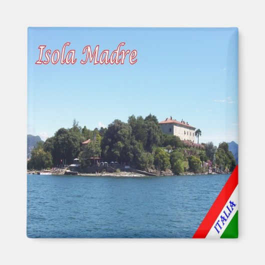 GAL053 ISOLA MADRE - Lake Maggiore Italy -冷蔵庫 マグネット (正面)