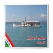 GAL060 LAKE GARDA，ボート，イタリア， タイル (正面)