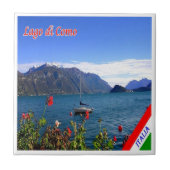 GAL061 LAKE COMO，ビュー，イタリア， タイル (正面)