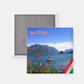 GAL061 LAKE COMO，ビュー，イタリア，冷蔵庫 マグネット (正面/裏面)