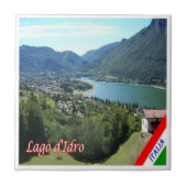 GAL068 LAKE IDRO Aerial View，イタリア， タイル (正面)