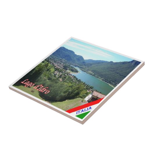 GAL068 LAKE IDRO Aerial View，イタリア， タイル (側面)