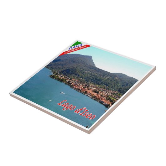 GAL071 LAKE ISEO Panorama，イタリア， タイル (側面)
