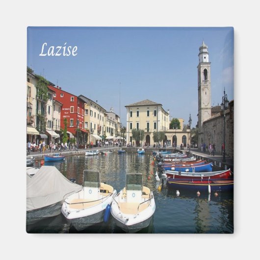 GAL072 LAZISE, Lake Garda,ポート,イタリア,冷蔵庫 マグネット (正面)