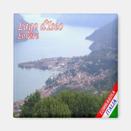 GAL082 LOVERE, Lake Iseo,イタリア,冷蔵庫 マグネット (正面)