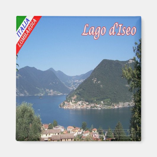 GAL092 MONTE ISOLA, Lake Iseo，イタリア，冷蔵庫 マグネット (正面)