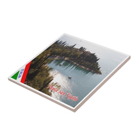 GAL098 PUNTA SAN VIGILIO、ガルダ湖、 タイル (側面)