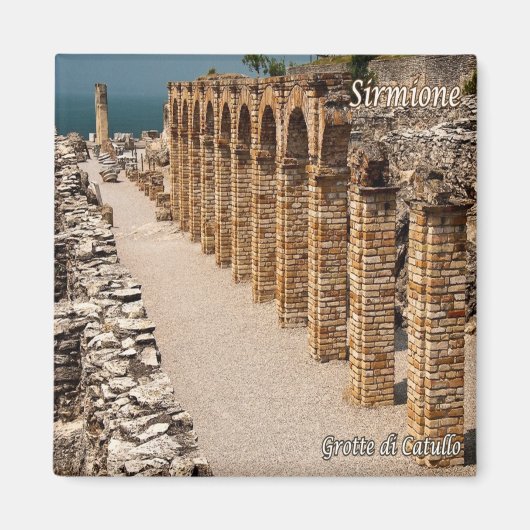GAL113 SIRMIONE Caves of Catullo,イタリア,冷蔵庫 マグネット (正面)