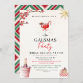 Gal Christmas Party Invite シーズンカード (正面/裏面)