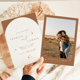 GALAテラコッタボホアーチシアルデイトを保存 招待状