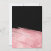 GALA会社エレガントバラ金ゴールドブラシブラック 招待状 (裏面)