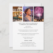 Gala エレガント企業のフォト黒フェイク金ゴールド 招待状 (裏面)