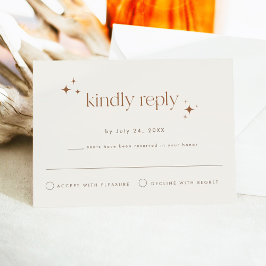 GALA ボホ テラコッタ ベージュ セレスチャル スター RSVP 招待状