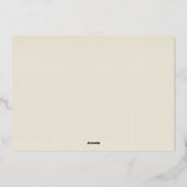 GALA BALLロゴモダン黒タイミニマル金ゴールド 箔招待状 (裏面)