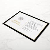 GALA BALLロゴモダン黒タイミニマル金ゴールド 箔招待状 (回転した状態)